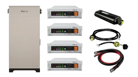Pytes V5 48V 20.48kWh Outdoor Bundle with V-Box-OC Rack