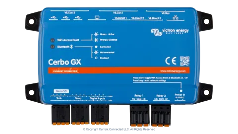 Victron Energy Cerbo GX MK2 System Controller and Monitor for 12V, 24V, and 48V Systems, Wi-Fi and Ethernet Compatible