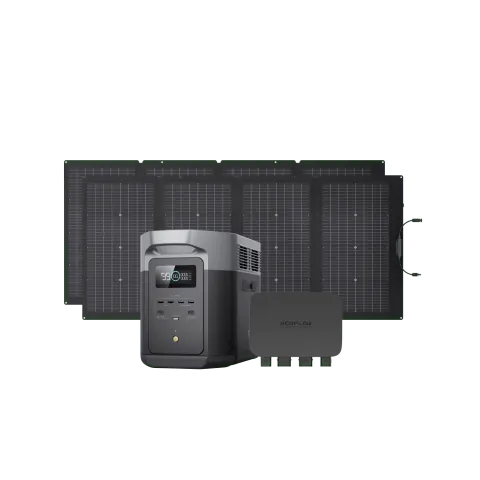 EcoFlow DELTA 2 Max + 2 × 220W Portable Solar Panel + 800W Alternator Charger