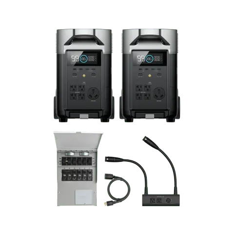 EcoFlow DELTA Pro*2 + Double Voltage Hub + Transfer Switch