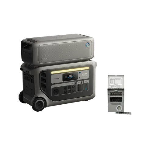 Anker SOLIX F3000(UL9540 Certificated) + Expansion Battery + 6-Circuit Manual Transfer Switch