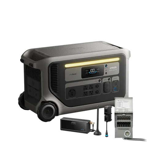 Anker SOLIX F3000(UL9540 Certificated) + Power Saver Kit + Transfer Switch