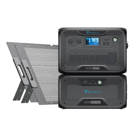 BLUETTI AC300+B300+2*PV200D | Home Battery Backup