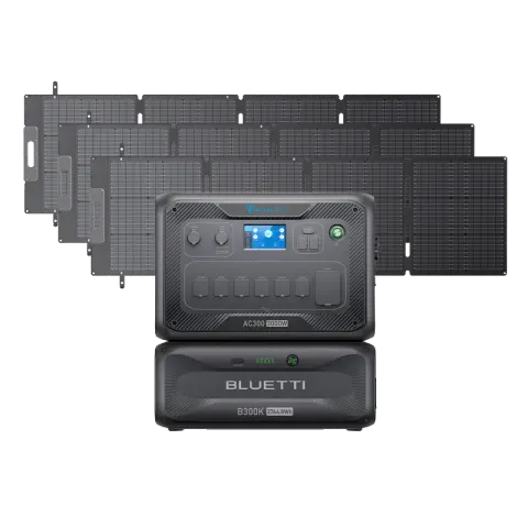 BLUETTI AC300+B300K+3*200W Solar | Home Battery Backup