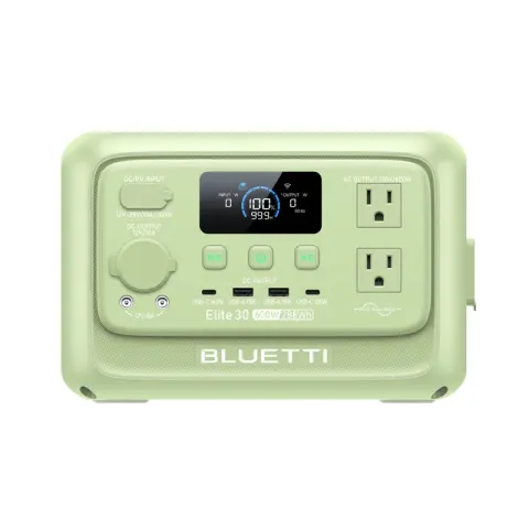 BLUETTI Elite 30 V2 Portable Power Station | 600W 288Wh (Meadow Green)