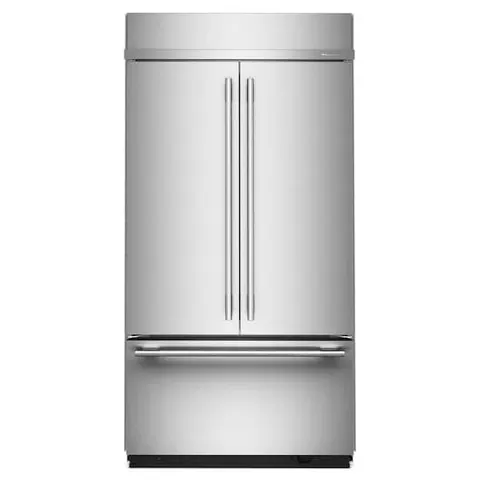 42 in. 24.2 cu. ft. Built-In French Door Refrigerator in Stainless Steel with PrintShield Finish with Platinum Interior