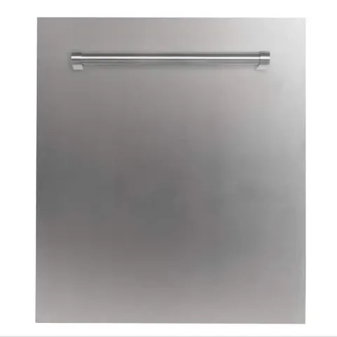 24 in. Top Control 6-Cycle Compact Dishwasher with 2 Racks in Stainless Steel & Traditional Handle