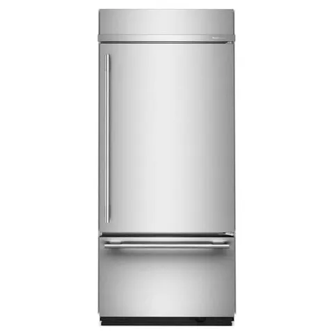 36 in. 20.8 cu.ft. Built-In Bottom Freezer Refrigerator in Stainlss Steel with PrintShield Finish with Platinum Interior