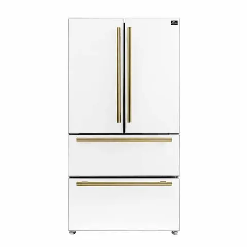 Espresso Moena 36 in. French Door Refrigerator in White, 19.2 Cu. ft.