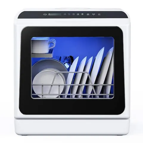 16.5 in. Countertop Dishwasher in White with 3-Cycles, 6-Modes, 4-Place Settings Capacity, 40 dBA