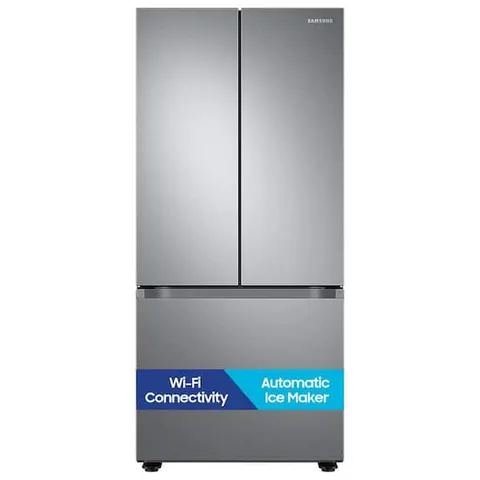 30 in. 22 cu. ft. Standard Depth Smart 3-Door French Door Refrigerator in Stainless Steel with Automatic Ice Maker