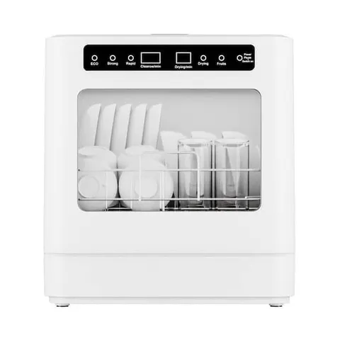 18 in. Countertop Dishwasher in White with 4-Cycles,4-Place Setting Capacity and High-Temp, Air-Dry Function