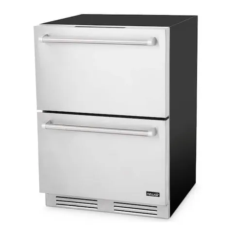 24 in. 1.8 cu. ft. Undercounter Dual Zone Built-In and Standard Refrigerator and Outdoor Freezer in Stainless Steel