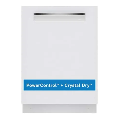 800 Series 24 in. White Top Control Tall Tub Pocket Handle Dishwasher with Stainless Steel Tub, Quietest 42 dBA