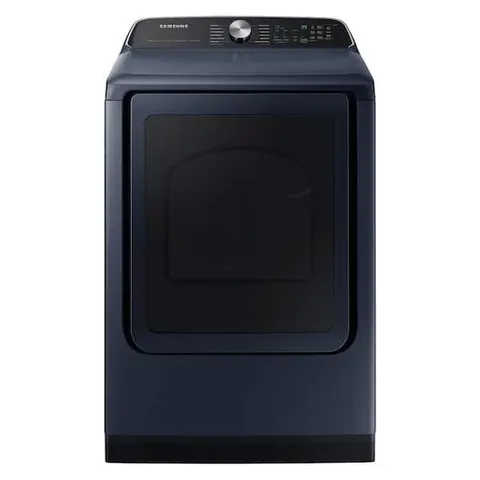 7.4 cu. ft. Vented Smart Electric Dryer in Brushed Navy Blue with Pet Care Dry and Steam Sanitize+