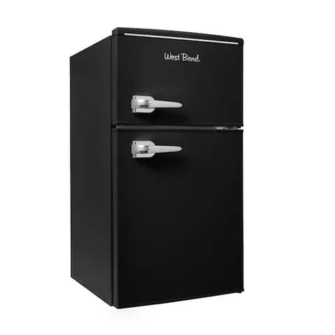 Retro Compact Top Freezer Refrigerator and Freezer, 3.1 cu. ft. in Black