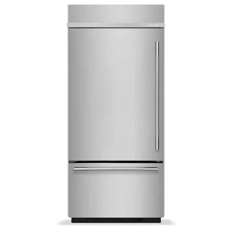 36 in. 20.8 cu. ft. Built-In Bottom Freezer Refrigerator in Stainless Steel w/ PrintShield Finish and Platinum Interior