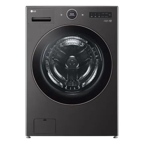 5.0 cu. ft. Stackable Smart Front Load Washer in Black Steel with AI Digital Dial, Steam and TurboWash360