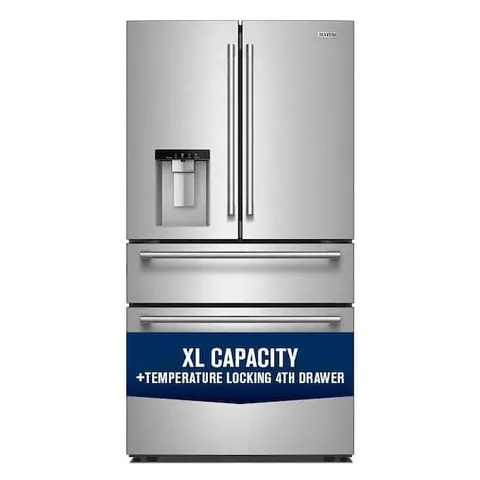 36 in. 28.9 cu. ft. Freestanding French Door Refrigerator in Fingerprint-Resistant Stainless Finish with XL Capacity