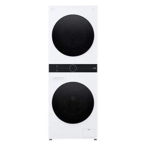 2.4 cu. ft. Washer, 4.2 cu. ft. Dual Inverter Heat Pump Ventless Electric Dryer, Washtower, Center Control AIDD in White