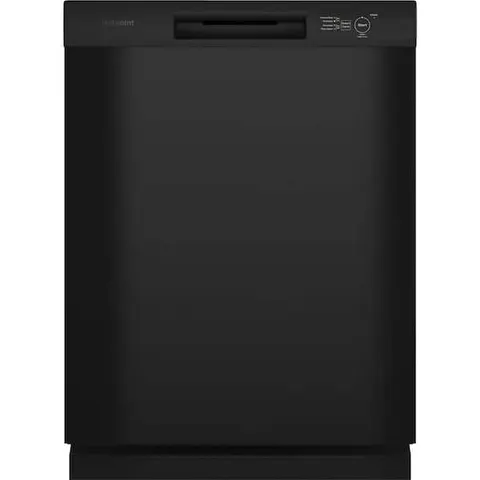 Hotpoint 24 in. Front Control Built-In Tall Tub Dishwasher in Black with 4-Cycles and Simplified Installation, 60dBA