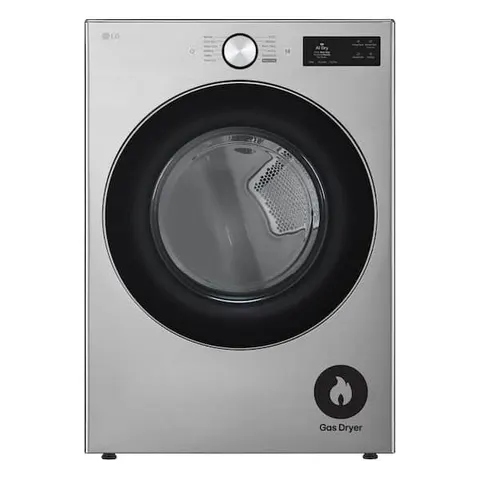 7.4 cu. ft. Vented SMART Stackable Gas Dryer in Graphite Steel with TurboSteam, AI Sensing and LCD Display