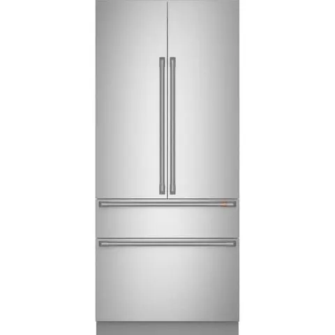 36 in. 20.1 cu. ft. Smart Built-In Four Door French Door Refrigerator with Automatic Icemaker in Stainless Steel