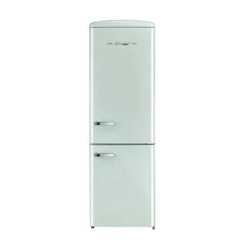 Classic Retro 24 in 11.7 cu. ft. Frost Free Retro Bottom Freezer Refrigerator in Summer Mint Green, Energy Star