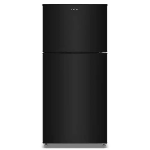 30 in. 19 cu. ft. Freestanding Top Freezer Refrigerator in Black with Dual Crisper Drawers