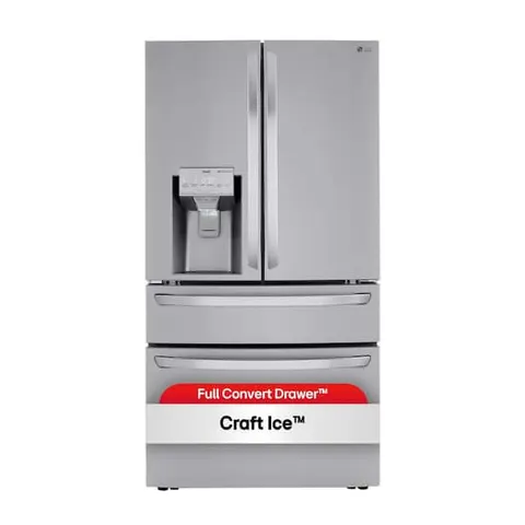 30 cu. ft. 4-Door French Door Refrigerator Full Convert Drawer, Smart Cooling and Craft Ice, Print Proof Stainless Steel