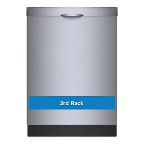 300 Series 24 in. Stainless Steel Top Control Tall Tub Scoop Handle Dishwasher w/ Stainless Steel Tub, 3rd Rack, 46 dBA