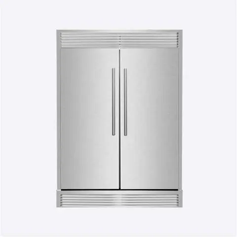 Maderno 2-Piece 56-Inch Convertible Refrigerator, 27.2 cu. ft. with Decorative Grill, 60-Inch Wide in Stainless Steel