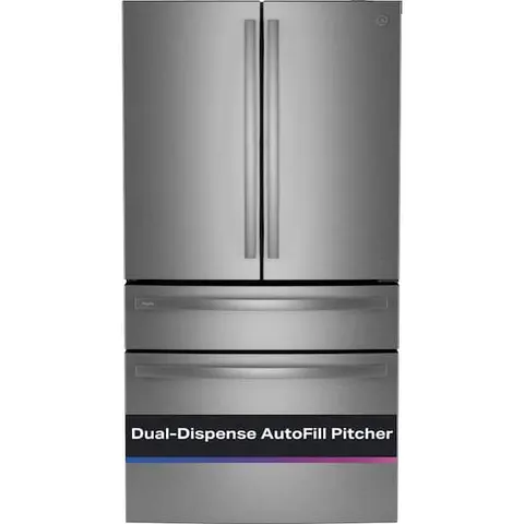 36 in. 23.3 cu. ft. Smart Counter-Depth Fingerprint Resistant 4-Door French-Door Refrigerator with Door In Door