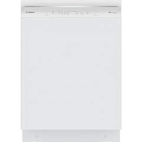 300 Series 24 in. White Front Control Tall Tub Dishwasher with Stainless Steel Tub and 3rd Rack, Quiet 46 dBA