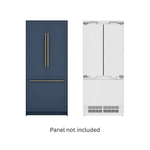 Reserve 36 in. Panel Ready French Door Refrigerator with Ice Maker, Water Dispenser, Frost Free, 19.6 cu. ft. in White